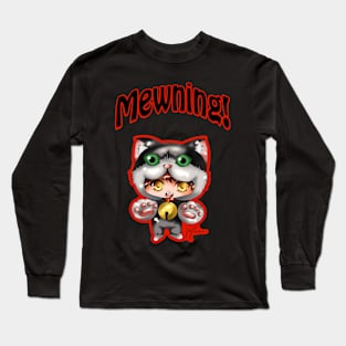 Cat Mewning Long Sleeve T-Shirt